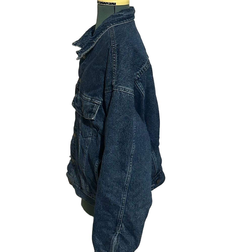 Vintage 1990s Levi’s Denim Trucker Jacket Aztec Southwestern Large - Picture 4 of 12